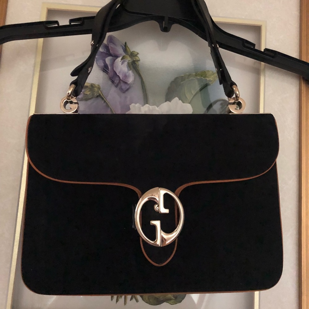 Gucci black suede bag